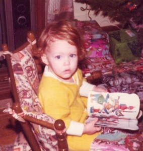 The author Judy K. Walker reading as a child