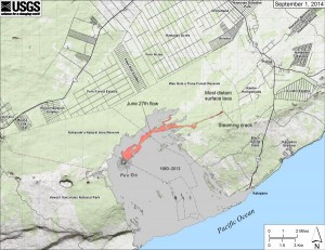 USGS map of June 27th flow centered on the vent