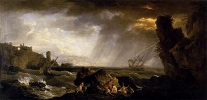 Claude Joseph Vernet, Seascape-Tempest [Public domain], via Wikimedia Commons