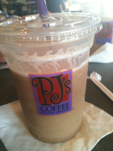 Granita frozen coffee drink from PJs in New Orleans