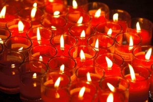 Red votive candles