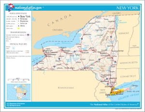 Map of New York State from National Atlas, public domain