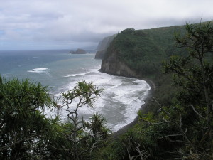 View of Pololu Valley, HI, from above, by Judy K. Walker