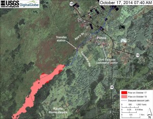 Oct 17, 2014 map of Jun 27, 2014, lava flow from Hawaiian Volcano Observatory