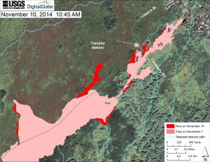 Nov 10, 2014 map of Jun 27, 2014, lava flow from Hawaiian Volcano Observatory