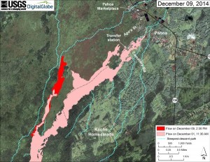 Dec 9, 2014 map of Jun 27, 2014, lava flow from Hawaiian Volcano Observatory