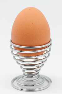 Boiled egg in spiral cup © Marie-Lan Nguyen / Wikimedia Commons, via Wikimedia Commons