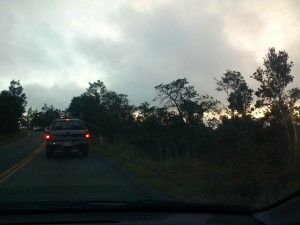 Stuck with all the other cars on the Volcano Park Road by Judy K. Walker