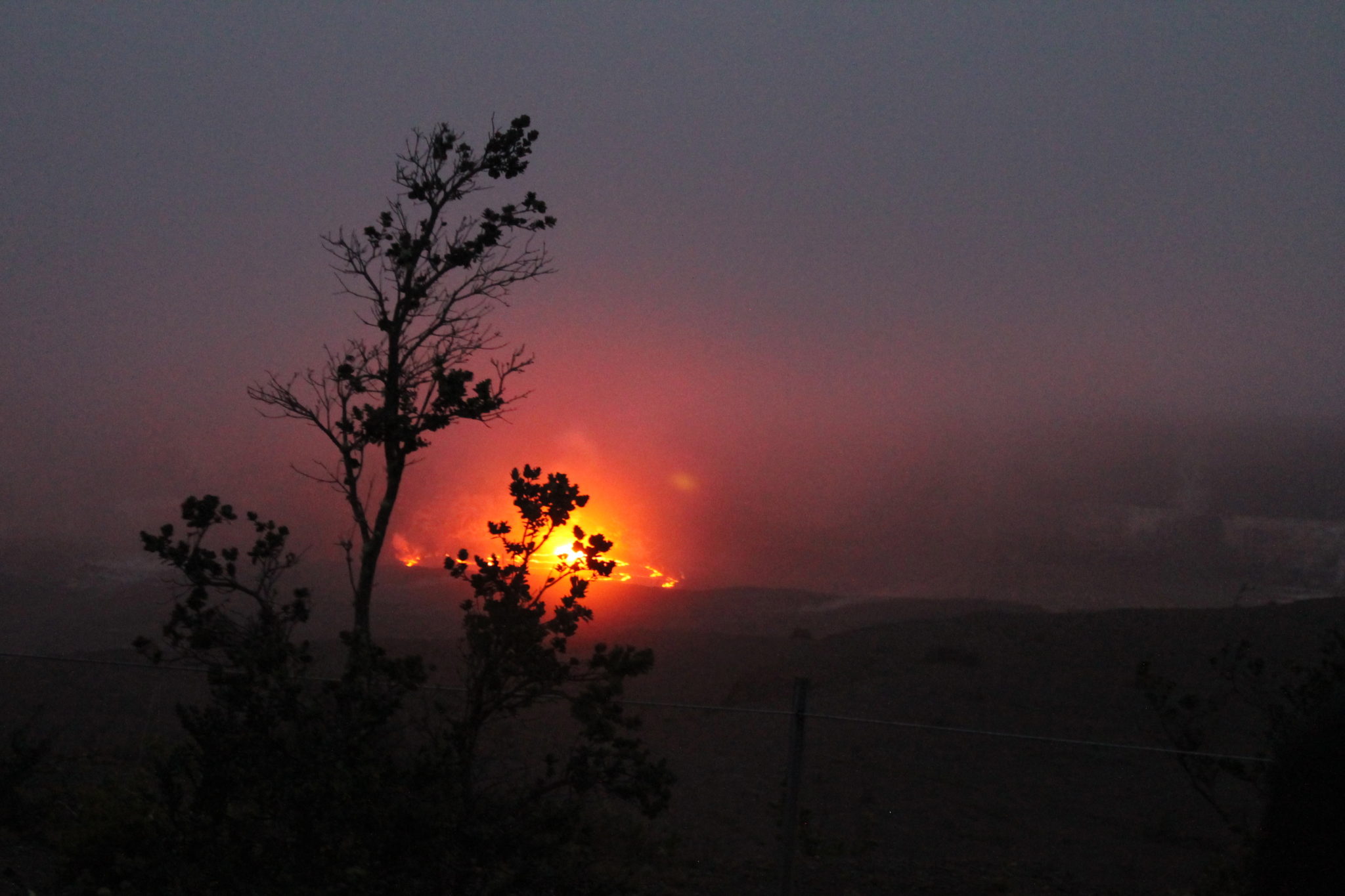 Lava lake from the Jaggar Museum by Judy K. Walker