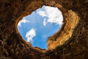Hole in cave to sky by Skitter Photo from stocksnap.io