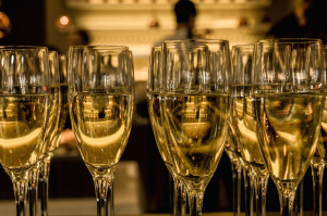 Rows of champagne glasses by Skitter Photo from stocksnap.io