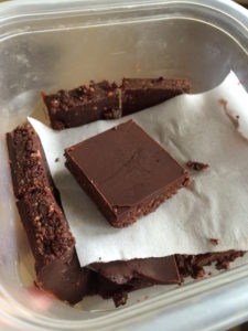 Frozen raw brownies by Judy K. Walker