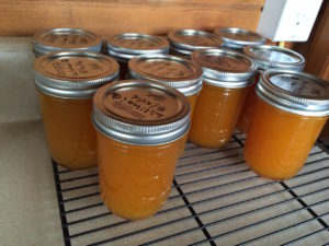 Several jars of homemade lilikoi jelly by Judy K. Walker