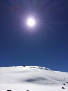 Blinding snow atop Mauna Kea by Judy K. Walker