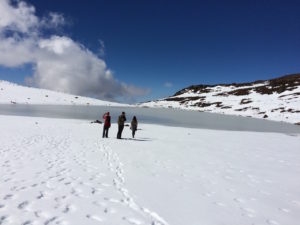 Hiking to alpine Lake Waiau by Judy K. Walker