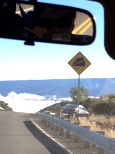 17% Road grade sign atop Mauna Kea by Judy K. Walker