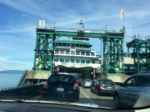 Driving onto Anacortes ferry by Judy K. Walker