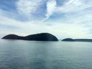 Anacortes Ferry view of island by Judy K. Walker