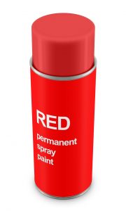 Red spray paint
