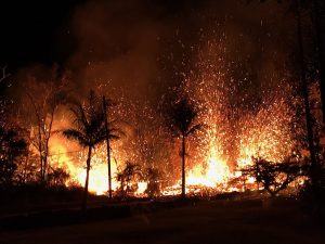 Kilauea eastern rift eruption on May 5, 2018, by United States Geological Survey [Public domain], via Wikimedia Commons