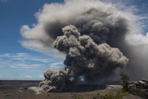 May 15, 2018, ash plume from overlook by USGS