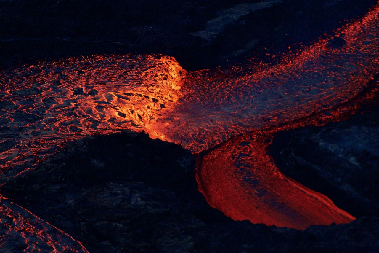 Kapoho lava channel in Four Corners area taken July 5, 2018, by USGS Hawaiian Volcano Observatory