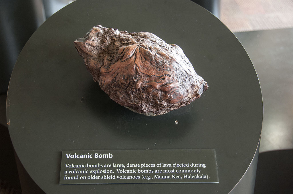 Volcanic (lava) Bomb from Hawaii's Jaggar Museum by National Park Service/Ed Shiinoki [Public domain], via Wikimedia Commons