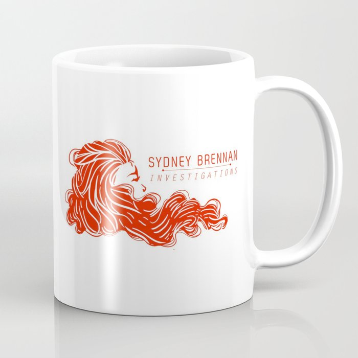 Front view of Sydney Brennan quote mugs available on Society6