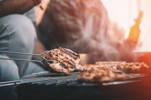 Meat Preparing on Grill